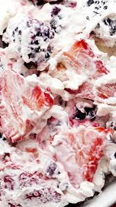 Very Berry Cheesecake Salad Fresh Berries Combine With A Creamy Cheesecake Fluff This Is S Berry Cheesecake Cheesecake Fruit Salad Fruit Salad With Cream