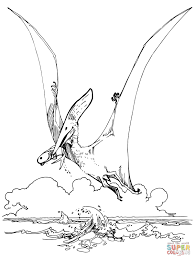 coloriage pteranodon pterosaure coloriages a imprimer gratuits de coton
