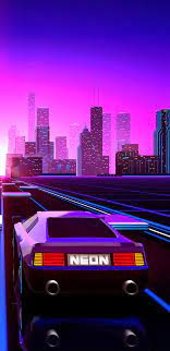 Way To Retrowave City In 1440x2960 Resolution Cool Wallpapers For Phones City Wallpaper Vaporwave Wallpaper