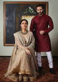 Beautiful Couple Saif Ali Khan And Kareena Kapoor Khan Traditional Indian Outfits Indian Men Fashion Bollywood Fashion