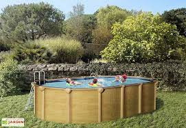piscine en metal aspect bois hors sol ovale 945x490cm accessoires piscine hors sol piscine piscine acier