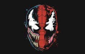 Soufiane idrassi, digital art, concept art, carnage, symbiote. Wallpaper Art Black Background Spider Man Venom Carnage Images For Desktop Section Minimalizm Download