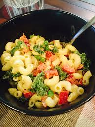 How much pasta is enough? Easy Macaroni Salad With Kale Serves 2 People 2 5 Cups Cooked Elbow Macaroni 3 4 Cup Chopped Red Whole Food Recipes Easy Macaroni Salad Stuffed Peppers