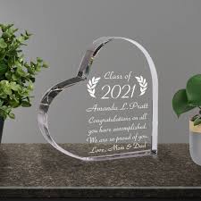 New up and away graduation banner. Crystal Heart Personalized Graduation Gift