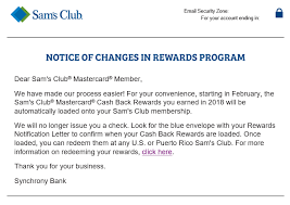 Sam's club credit online account management. Changes To Sam S Club Mastercard Rewards Redemptio Myfico Forums 5448905