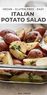 Italian Potato Salad With Fresh Herbs No Mayo Real Vibrant Recipe Potatoe Salad Recipe Cheap Healthy Lunch Clean Recipes