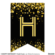 Maybe you would like to learn more about one of these? Happy Birthday Gold Confetti Bunting Flags Zazzle Com Happy Birthday Banner Printable Free Happy Birthday Banner Printable Gold Birthday Banner