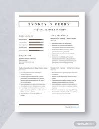 Free Medical Claims Examiner Resume Cv Template Word Doc Apple Mac Pages Medical Resume Template Cv Template Word Project Manager Resume