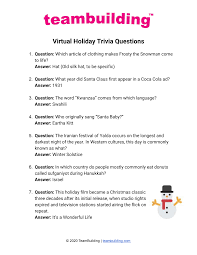 Read on for some hilarious trivia questions that will make your brain and your funny bone work overtime. Teambuilding Com