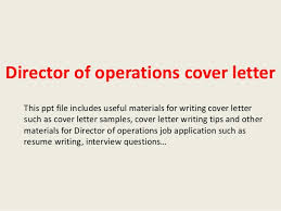 Director Of Operations Cover Letter