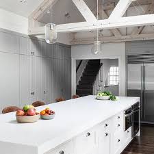 It can be suspended or flush mounted to mold to the difficult ceiling shape, and the easy adjustability high ceilings create shadows and vaulted ceilings often have exposed beams that can add to that. Vaulted Kitchen Ceiling Track Lighting Design Ideas