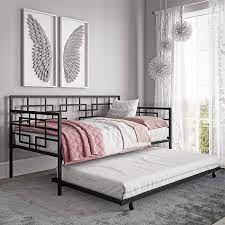 5 out of 5 stars. Amazon Com Dhp Gail Twin Metal Daybed With Trundle Black Furniture Decor