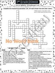 The crossword puzzles are organized by topics and there is a list of each vocabulary word and answer at the back of the book. Crossword Puzzles 2nd Grade Worksheets Teaching Resources Tpt