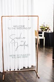 Copper Stand Welcome Sign Wedding Bar Stand Seating Chart