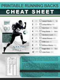 This Free Printable Running Backs Cheat Sheet Includes Nfl Rb Rankings For Your Fantasy Football Cheat Sheet Fantasy Football Players Fantasy Football Advice