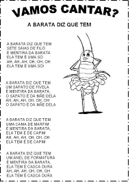 Cantiga A Barata Diz Que Tem A Barata Diz Que Tem Jpg 691 961 Pixels Letras De Musicas Infantis Musicas Infantis Cantigas Infantil
