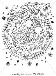 There are also some coloring pages of snowflakes that show a cheerful snowman on it. Christmas Mandala Vector Photo Free Trial Bigstock