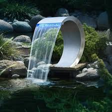 Cascade Cobra Inox Avec Led Pool Brunnen Wasserfall Pool Im Garten