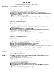 Mid Level Software Engineer Resume Samples Velvet Jobs