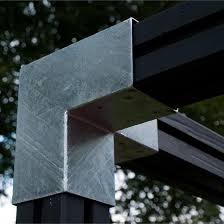 Sud bois lot de 5 pieds de poteau fixe double platine de hauteur 150 mm. Pergola Cubic Connecteur D Angle Double 7x7 Cm Pour Pergola Brise Vue Vinuovo Portique De Jeux Construire Une Pergola Pergola