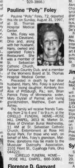 Pauline Foley obituary, Sept 1997