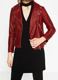 Red Leather Jacket Transition Pieces Leather Jacket Lamb Leather Jacket Zara Leather Jacket