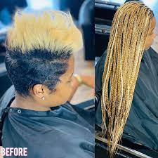 Reda On Instagram Box Braids On Short Natural Hair Colors 27 613 Atl Atlanta Short Natural Hair Styles Braids With Shaved Sides Natural Hair Styles