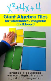 Giant Algebra Tiles For The Whiteboard Math Giraffe The Math Classroom Blog Math Giraffe Teaching Algebra School Algebra