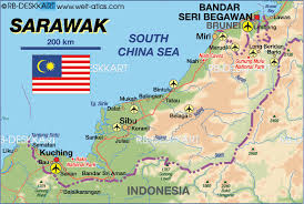 Sarikei division from mapcarta, the open map. Map Of Sarawak State Section In Malaysia Welt Atlas De