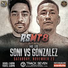 Raj Soni fights Daniel Gonzalez in a 140 lbs Muay Thai match up! These two  are both exciting, pressure fighters who are sure to give the fans a treat  of a fight!