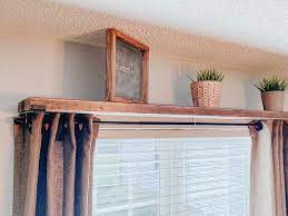 Diy Window Shelf Curtain Rod Combo Diy Curtains Home Decor Home Diy