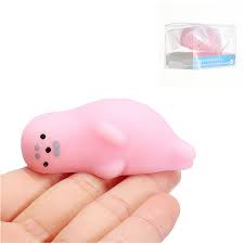 Pink Seal Mochi Squishy Squeeze Cute Healing Toy Kawaii Collection Stress Reliever Gift Decor Mochi How To Relieve Stress Kawaii