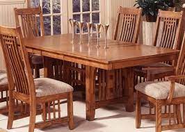 Woods and veneers have an oak finish. Mission Style Dining Room Table Sets Dining Room Table Set Dining Room Furniture Styles Dining Room Furniture