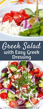 This Is The Best Easy Homemade Greek Salad Recipe It S A Fun And Delicious Summer Salad Filled Wi Greek Salad Recipes Greek Salad Recipe Authentic Greek Salad