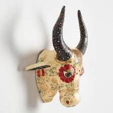 Painted Nandi Cow Bust