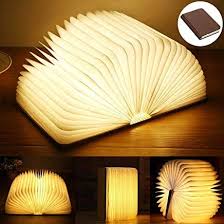 Yuanj Led Buchlampe Halzerne Buch Lampe Usb Aufladbare Buchlampen Aurora Lampe Buch 360a Faltbar Dekorative Lampen Nachtlicht Buchlampe Dekorative Lampen Lampe