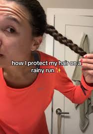 Running in Rain Big Knot in Hair