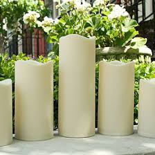 Outdoor Patio Candles Solar Lanterns Decor Battery Operated Candles