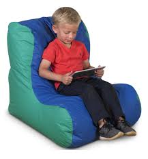 School Age Single High Back Beanbag Chair 30 In D X 28 In W X 27 In H Blue Green El15234 A Nasco Bean Bag Chair Red Bean Bag Chair Bean Bag Chair Kids