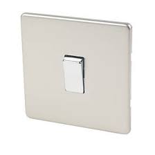 Varilight 10ax 1 Gang 2 Way Light Switch Satin Chrome Light Switch Chrome Switches