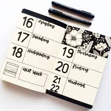 Black And White Bullet Journal Spreads Pin On B W Journal