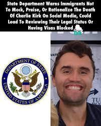 Repost from @theneighborhoodtalk • TNHT Staff: @fashionswarrior ______  Neighbors, this is interesting! The State Department is not playing around  when it comes to the death of Charlie Kirk. So much so that