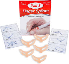 Oval 8 Finger Splint Support Protection Stabilizes Arthritis Mallet Trigger  - Bradbury Fin