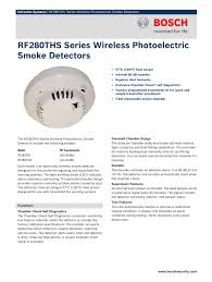 While the smoke detector is a relatively modern device, it was first invented over a century ago and took over eight decades to reach the market. Rf280ths Smoke Detector Spec Sheet Manualzz