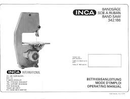 Manual For Inca Bandsaw 342 186 Album On Imgur Bandsaw Inca Manual