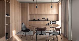 I kind of like my cabinets without hardware, but if i do, i am not sure what would go good with it. Wood Cabinets Without Hardware Are A Consistent Feature Throughout This Apartment Architecture Design Competitions Aggregator