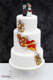 Photo of pippa wedding cake. Steampunk Hand Painted Wedding Cake One Of My Favourites Cakecentral Com