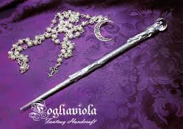 Moon Wand Spell Ice Moonlight Queen Magic Tool Wizard Costume Deluxe Gadget Larp Sorcerer Prop Stick Wand Ice Cosplay Rpg Handmade Wands Magic Crafts Larp Props