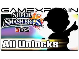 super smash bros 3ds unlock all secret characters stages guide