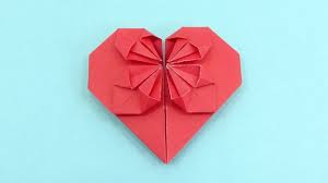 Paper Origami Blossom Heart Tutorial How To Make Origami Heart With A Flower Christmas Crafts Youtube